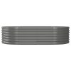 Garden Planter Powder-coated Steel 152x80x36 cm Grey