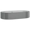 Garden Planter Powder-coated Steel 175x100x36 cm Grey