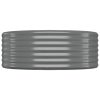 Garden Planter Powder-coated Steel 175x100x36 cm Grey