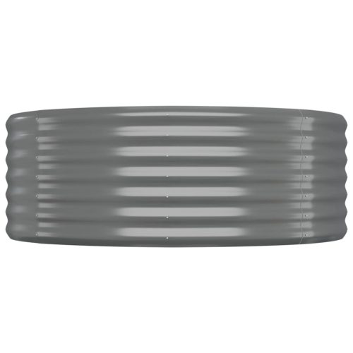 Garden Planter Powder-coated Steel 175x100x36 cm Grey