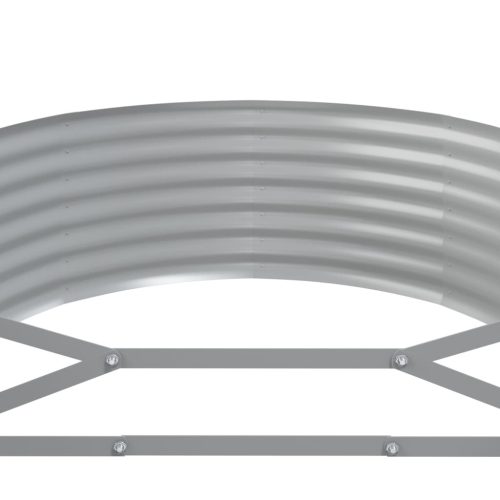 Garden Planter Powder-coated Steel 175x100x36 cm Grey
