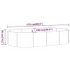 Garden Planter Powder-coated Steel 175x100x36 cm Grey