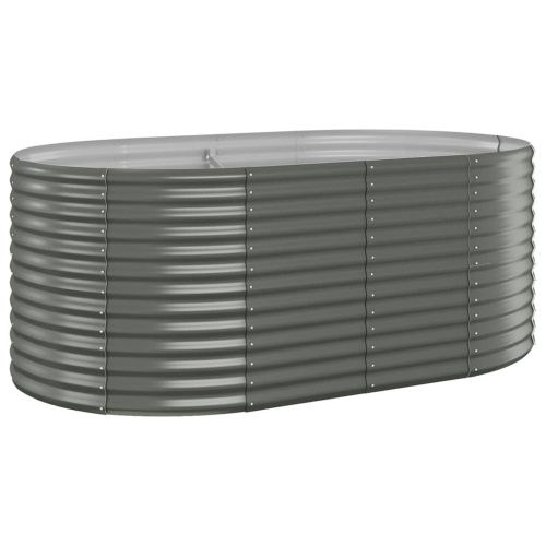 Garden Planter Powder-coated Steel Grey