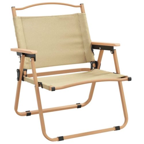 Camping Chairs 2 pcs Beige 54x43x59 cm Oxford Fabric