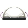 2-Person Sunbed with Round Roof Black 211x112x140 cm Poly Rattan