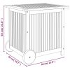 Garden Storage Box with Wheels 60x50x58 cm Solid Wood Acacia