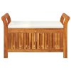 Garden Storage Bench with Cushion 91 cm Solid Wood Acacia