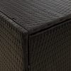 Garden Storage Cabinet Black 100×55.5×80 cm Poly Rattan