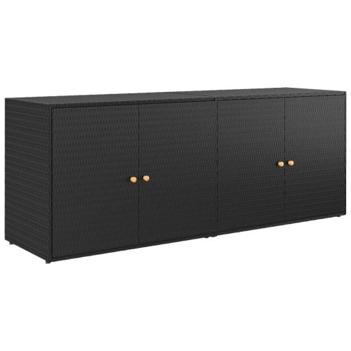 Garden Storage Cabinet 198×55.5×80 cm Poly Rattan