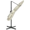 Cantilever Umbrella with Aluminium Pole Sand White 300×300 cm