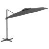 Double Top Cantilever Umbrella Anthracite 300×300 cm