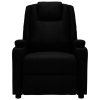 Massage Reclining Chair Black Faux Leather