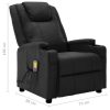 Massage Reclining Chair Black Faux Leather