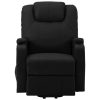 Stand-up Massage Recliner Black Faux Leather (AU only)