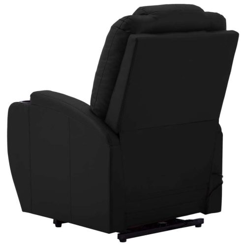 Stand-up Massage Recliner Black Faux Leather (AU only)