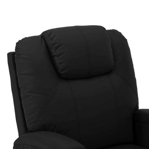 Stand-up Massage Recliner Black Faux Leather (AU only)