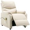 Massage Recliner Cream Fabric