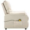 Massage Recliner Cream Fabric