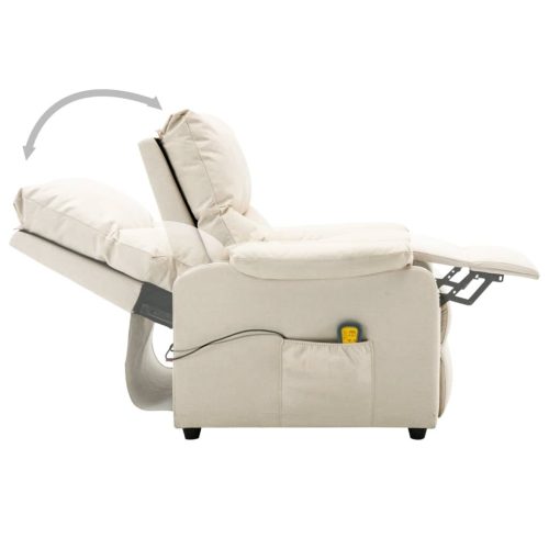 Massage Recliner Cream Fabric