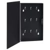 Key Box with Magnetic Board Black 30x20x5.5 cm