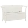 Storage Bench 126 cm White Solid Fir Wood