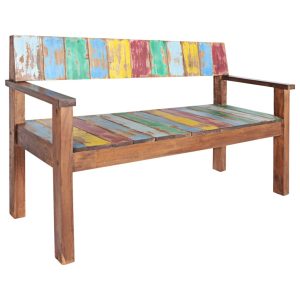 Bench 115 cm Solid Reclaimed Wood