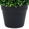Artificial Boxwood Plants 2 pcs with Pots Ball Shaped Green 27 cm