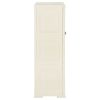 Plastic Cabinet 79x43x125 cm Wood Design Cream