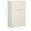 Plastic Cabinet 79x43x125 cm Wood Design Cream