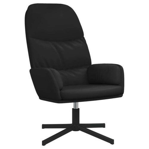 Relaxing Chair Black Faux Leather