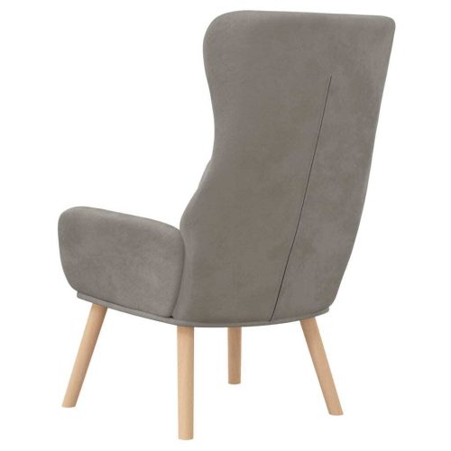 Relaxing Chair Light Grey Velvet