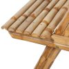 Picnic Table 115x115x81 cm Bamboo