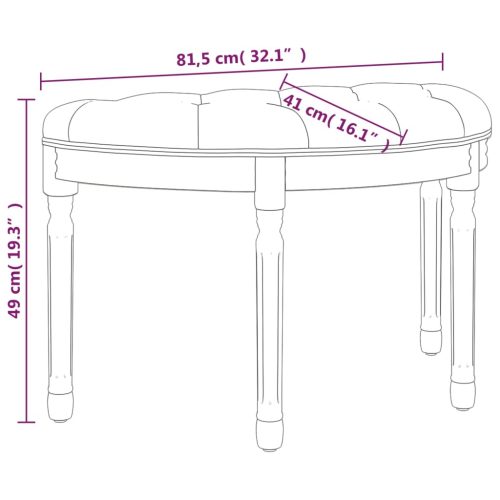 Bench 81.5x41x49 cm Fabric