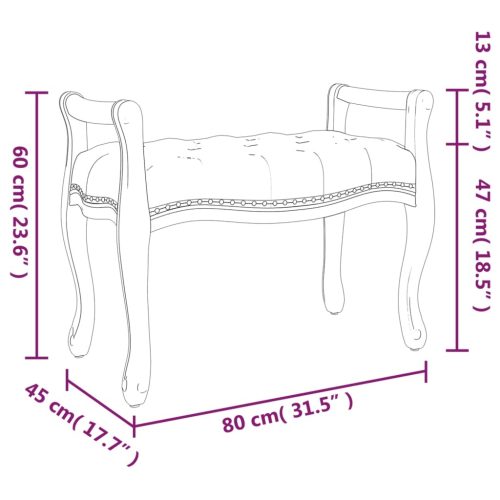 Bench 80x45x60 cm Fabric