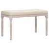 Bench Beige 80x40x49 cm Linen