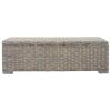 Storage Box Grey 110 cm Natural Kubu Rattan & Solid Wood Mango