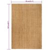 Rug Rectangular Natural 80×160 cm Jute
