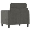Heath Sofa Chair Dark Grey 60 cm Velvet