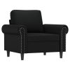 Anderson Sofa Chair Black 60 cm Faux Leather