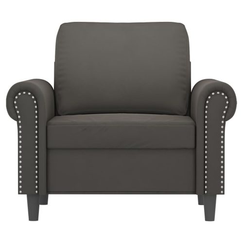 Rantoul Sofa Chair Dark Grey 60 cm Velvet