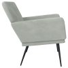 Bench Light Grey 108x79x79 cm Velvet