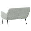 Bench Light Grey 108x79x79 cm Velvet