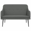 Bench Dark Grey 110x76x80 cm Fabric