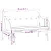 Bench Dark Grey 110x76x80 cm Fabric