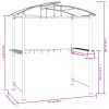 BBQ Gazebo with Side Shelves Anthracite 210x114x230 cm Steel