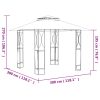 Gazebo with Roof Anthracite 300x300x270 cm Steel