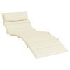 Sun Lounger Cushion Cream 180x60x3 cm Oxford Fabric