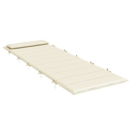 Sun Lounger Cushion Cream 180x60x3 cm Oxford Fabric