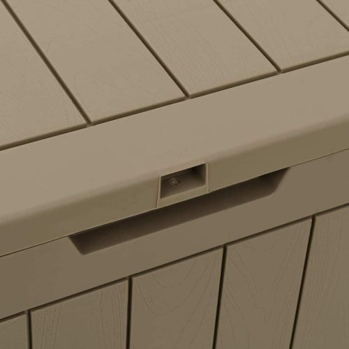 Garden Storage Box Light Brown 55.5x43x53 cm Polypropylene