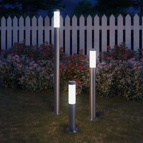3 pcs Gardenlamps Set RVS Standing E27  230V